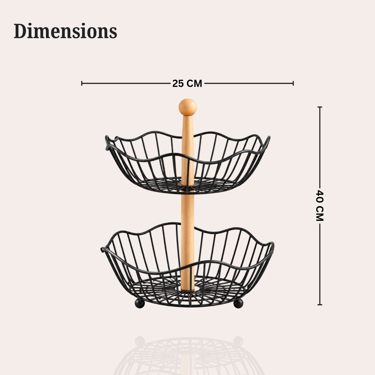 Circular Dual Tier Fruit & Vegetable Basket