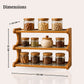 Bamboo Countertop Organiser Rack with Fibre Panels | Kitchen, Bathroom & Desk