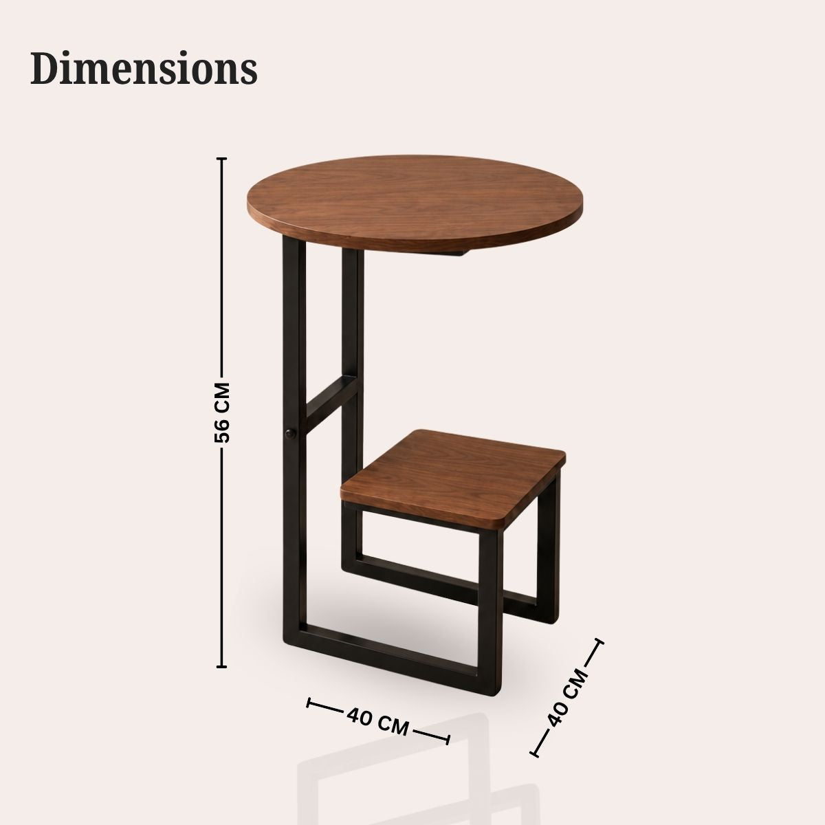 Dual-Tier G-Shaped Side Table