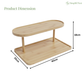 Bamboo Oval 2-Tier Kitchen Counter Organizer Rack