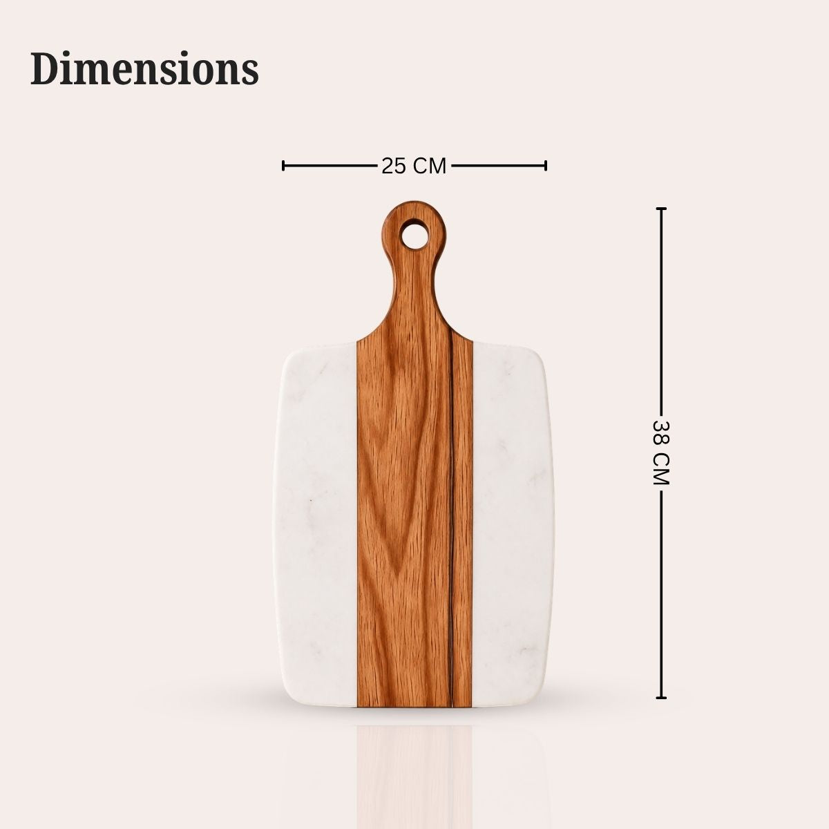 White Marble & Acacia Wood Chopping & Serving Board