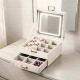 Large LED Jewelry & Makeup Organizer Box