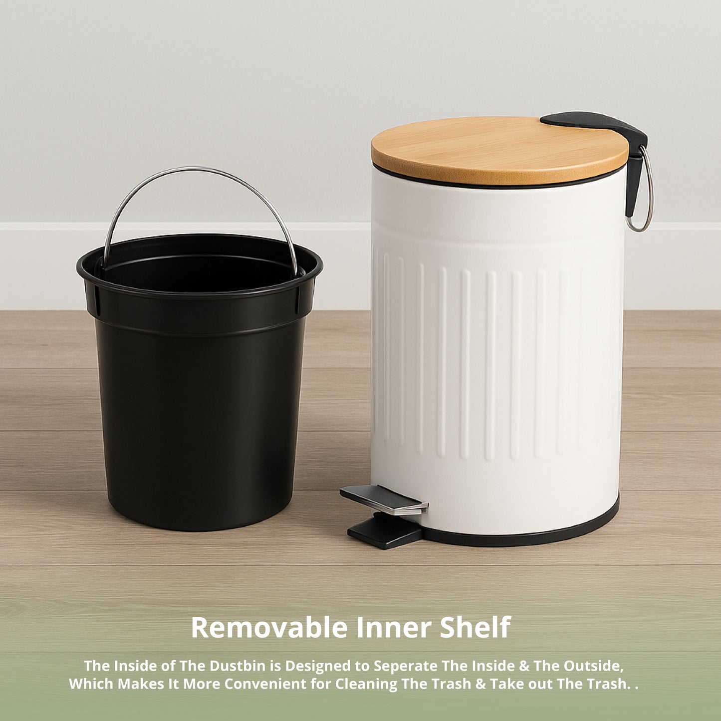 Premium Rust-Free Metal Dustbin - SimplifiNest