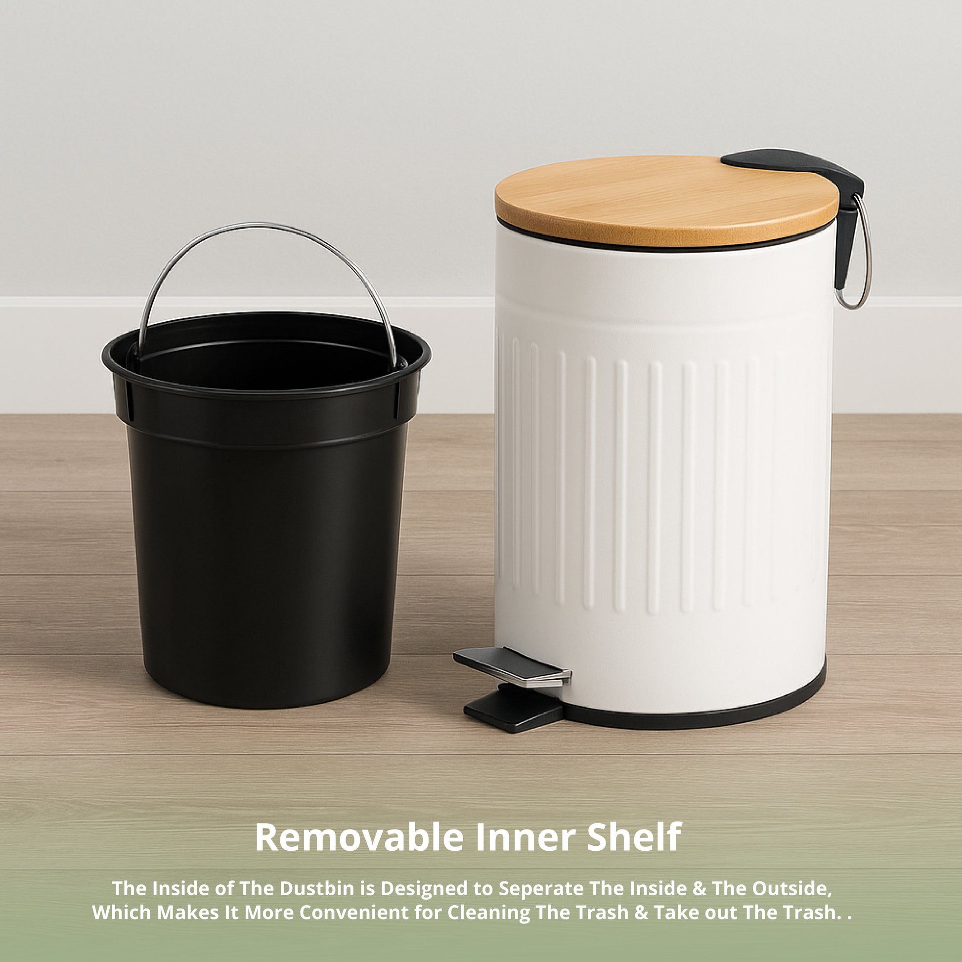 Premium Rust-Free Metal Dustbin - SimplifiNest