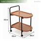 Classic 2-Tier Wood Serving Trolley