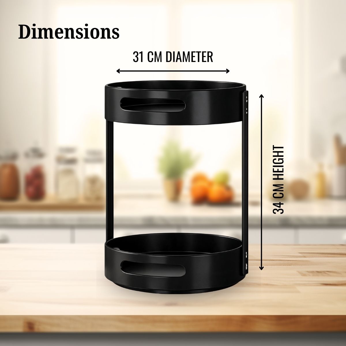 2-Tier Round 360° Kitchen Rack