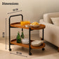 Classic 2-Tier Wood Serving Trolley