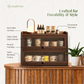 Bamboo Countertop Cabinet Features – Fluted Doors Dust-Proof Tapered Design SimplifiNest India