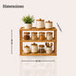 TriShelf Premium Bamboo Countertop Organizer Rack