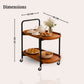 Classic 2-Tier Wood Serving Trolley