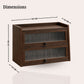 Bamboo Cabinet with Fluted Doors | Fits Under Wall Units | Spice & Cutlery Storage