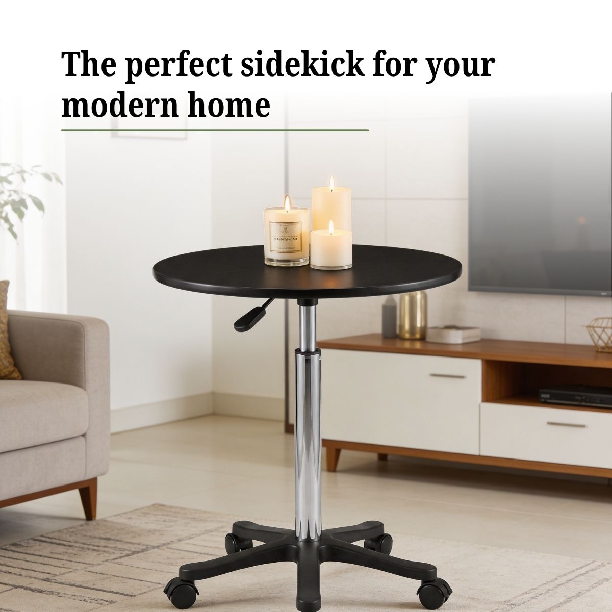 Multi-Purpose Round Rolling Table