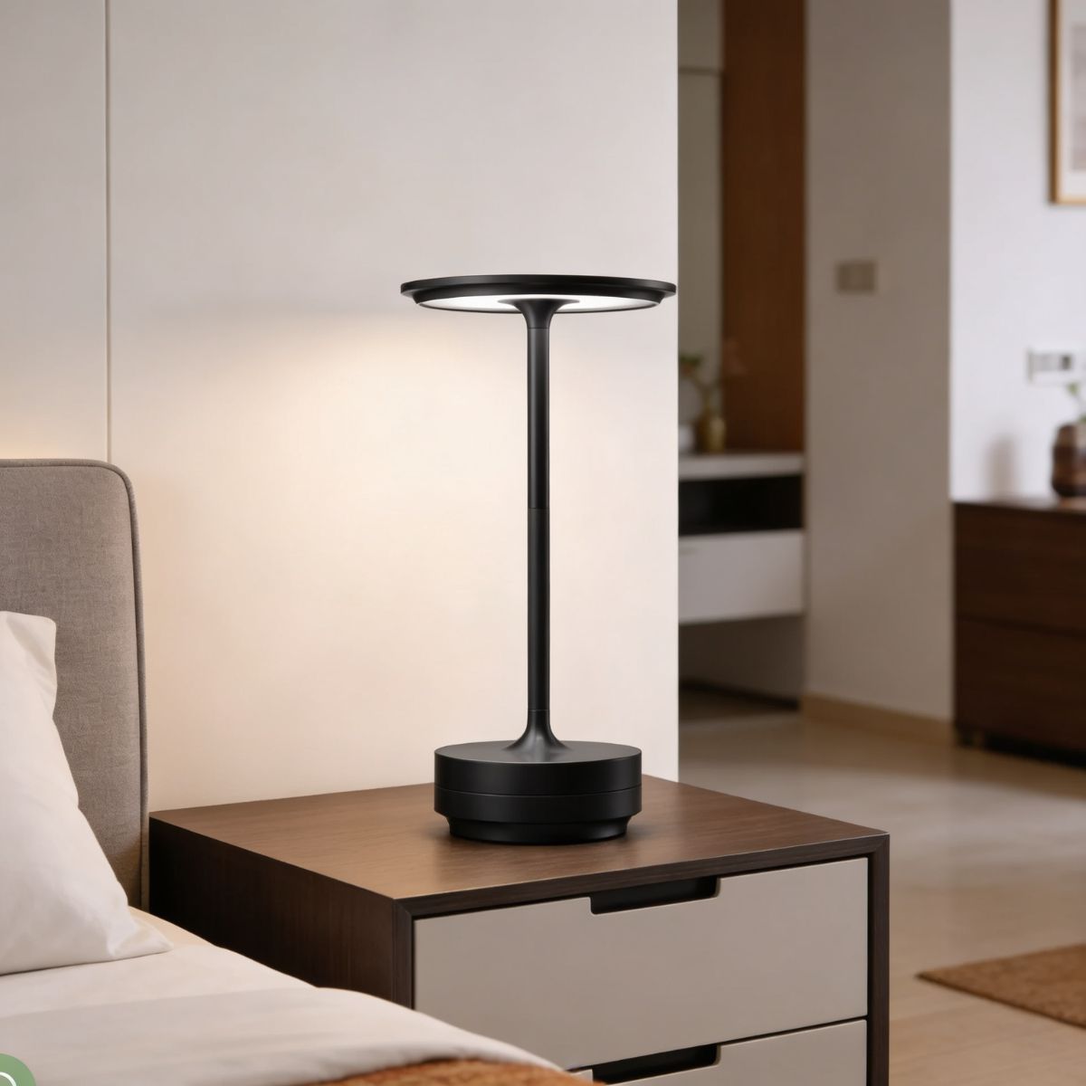 Rechargeable Cordless Metal Table Lamp | Touch Control | 3 Light Modes | Type-C | Heavy Base | 6–8 Hrs Battery
