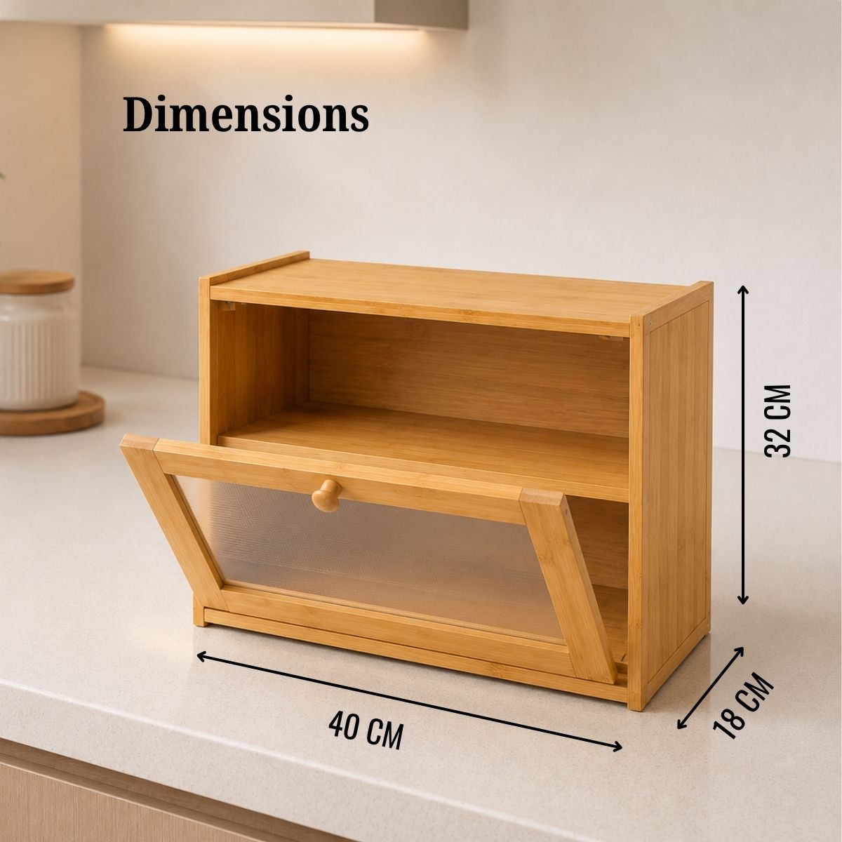 Bamboo Countertop Kitchen Cabinet with Fiber Glass-Style Finish