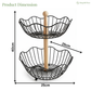 Circular Dual Tier Fruit & Vegetable Basket