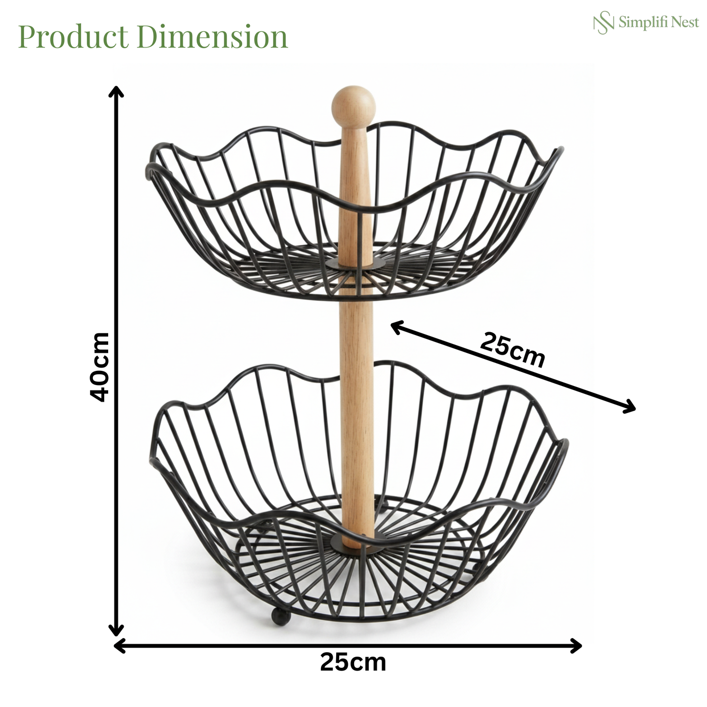 Circular Dual Tier Fruit & Vegetable Basket
