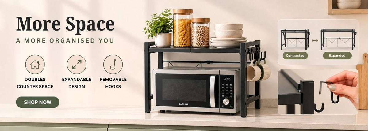 Expandable microwave and OTG stand