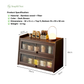 Bamboo Countertop Cabinet Dimensions 50x33cm Tapered – Fits Under Kitchen Wall Cabinet SimplifiNest