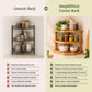 Bamboo 3-Tier Corner Rack (L-Shape) | Countertop Spice & Masala Dabba Organizer