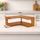 Bamboo Corner Rack Dimensions 35x35x15cm – Fits Standard Indian Kitchen Countertop Corner"