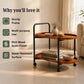 Classic 2-Tier Wood Serving Trolley