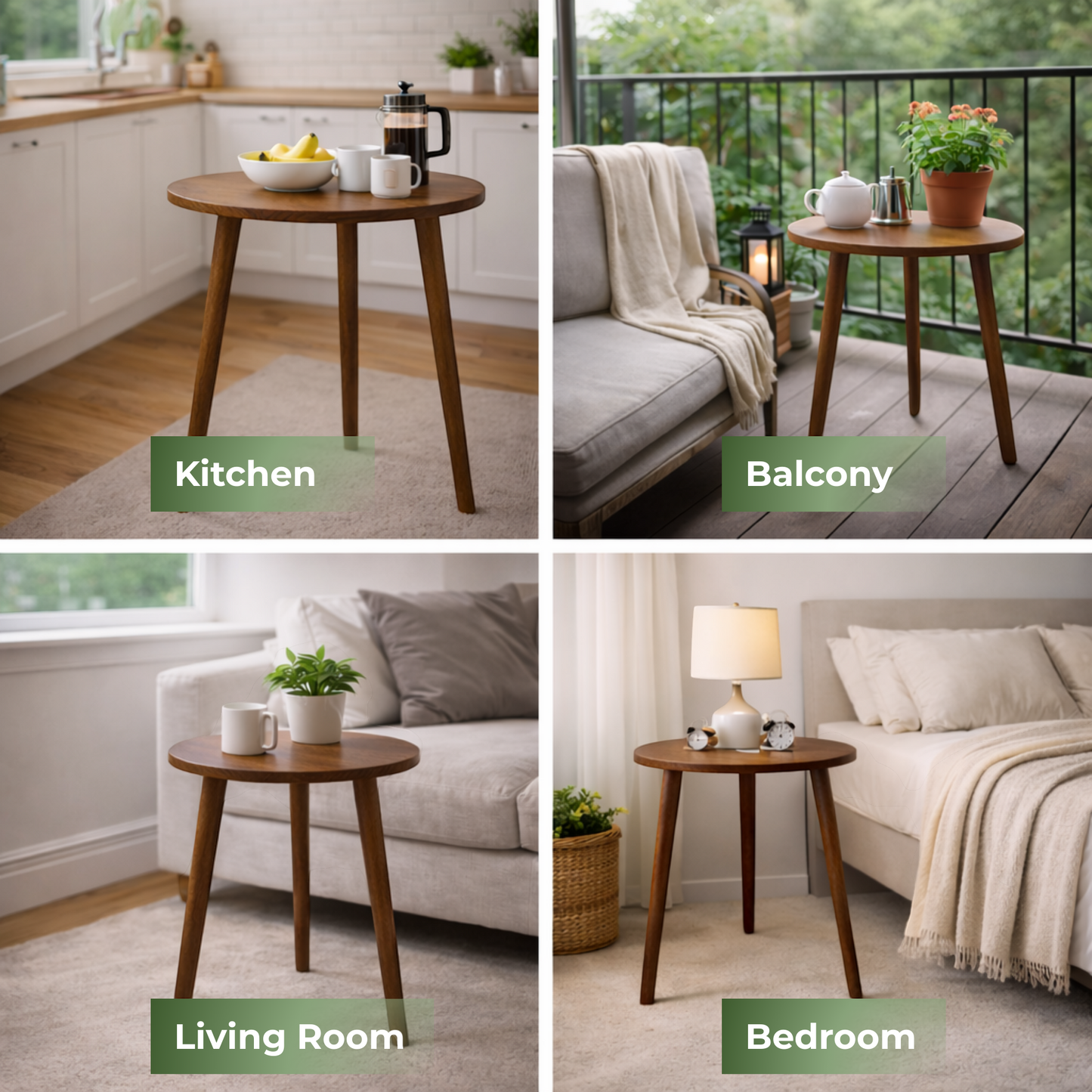Modern Round Tripod Side Table