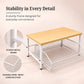Premium Pine Wood Countertop Storage Organizer with Sliding Basket