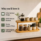 Bamboo Oval 2-Tier Kitchen Counter Organizer Rack