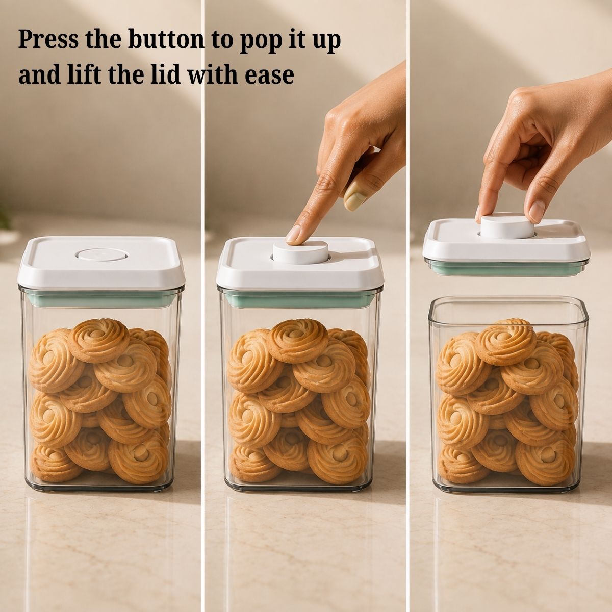 Pop Containers Set of 6 | Instant Vacuum | Airtight & BPA-Free Storage Containers