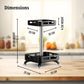2-Tier Rectangular 360° Rotating Kitchen Rack | Stainless Steel | Spices, Jars & Masala Organizer
