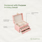 Multi-Tier Leather Vanity & Jewelry Organizer