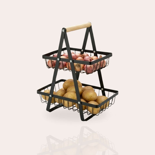 2-Tier & 3-Tier Carbon Steel Fruit Basket