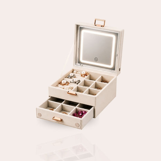 Large LED Jewelry & Makeup Organizer Box