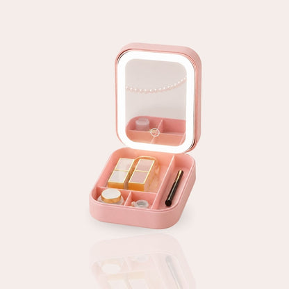 LED Makeup Storage Box with Mirror