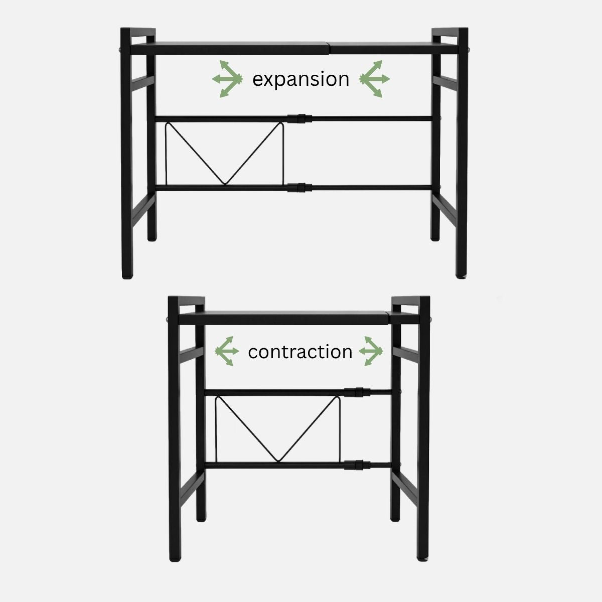 Expandable Carbon Steel Microwave & OTG Stand
