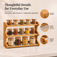 Bamboo Countertop Organiser Rack with Fibre Panels | Kitchen, Bathroom & Desk