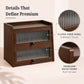 Bamboo Cabinet with Fluted Doors | Fits Under Wall Units | Spice & Cutlery Storage
