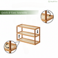 TriShelf Premium Bamboo Countertop Organizer Rack