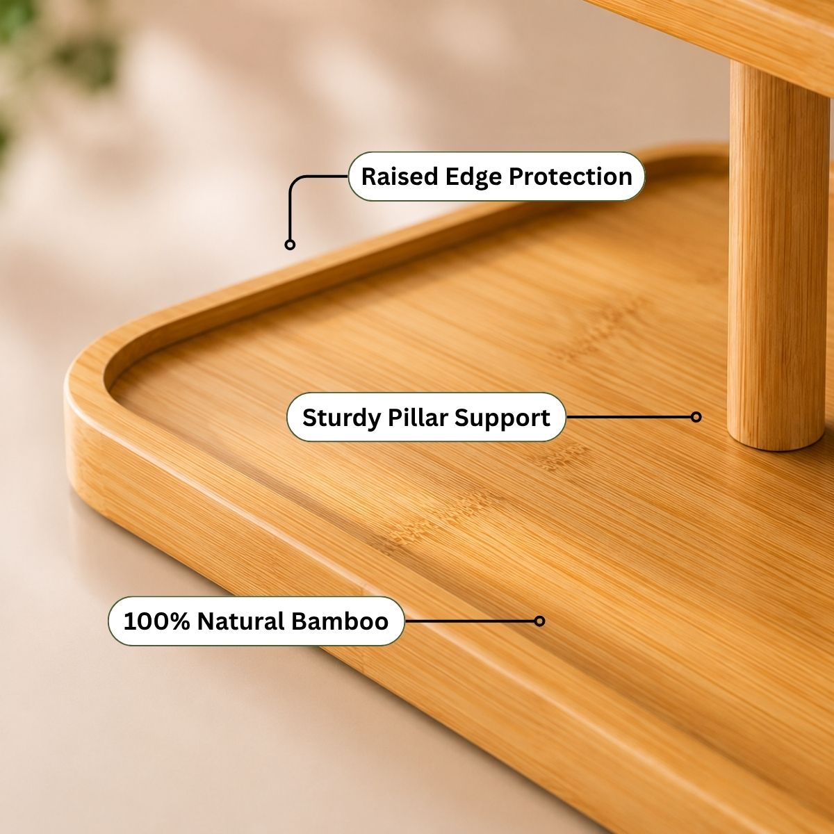 Bamboo Multi-Level Kitchen Organizer Rack