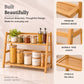 Bamboo 2-Tier Kitchen Counter Organizer Rack