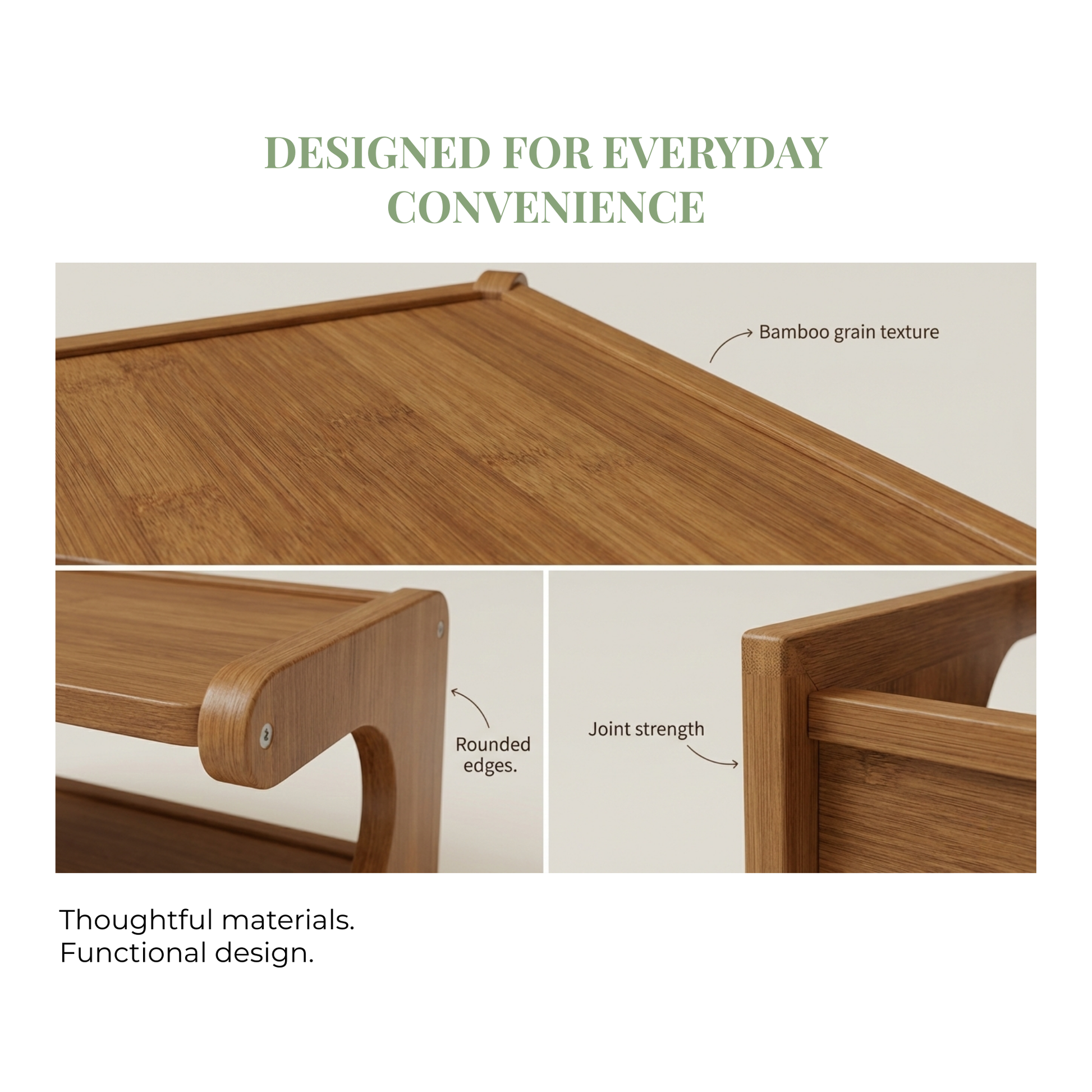 Bamboo Corner Rack Features – Moisture Resistant L-Shape Eco-Friendly SimplifiNest
