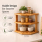 Bamboo 3-Tier Corner Rack (L-Shape) | Countertop Spice & Masala Dabba Organizer