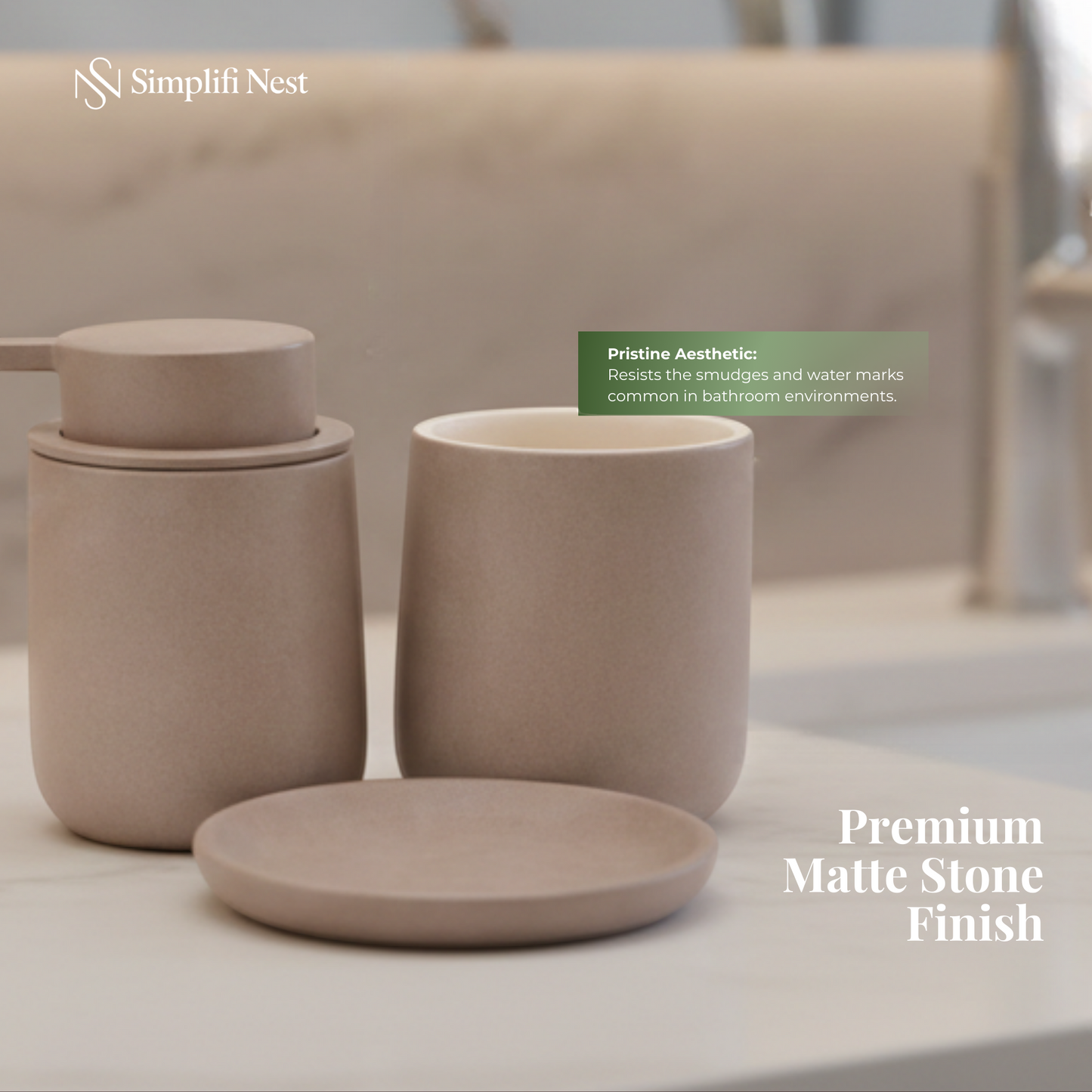 Elegant 3-Piece Ceramic Bathroom Set