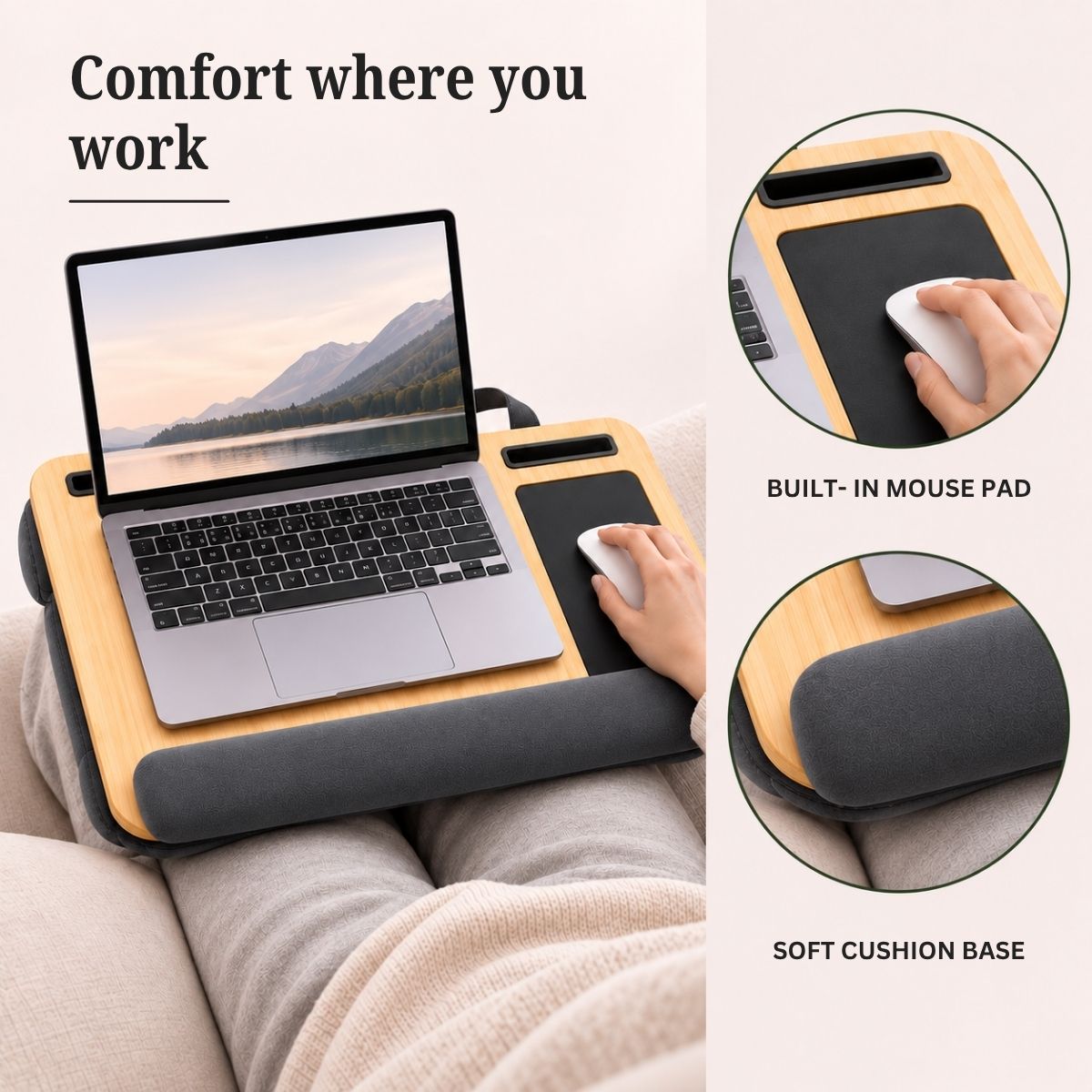 Cushioned Lap Laptop Desk