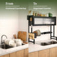 Over-Sink Dish Drying & Storage Rack with Frosted Cabinet Door | Fits Indian Sinks