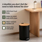 Metal Dustbin with Foot Pedal & Removable Bucket | Rust-Free Steel & Bamboo | 5L