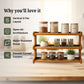 Bamboo Countertop Organiser Rack with Fibre Panels | Kitchen, Bathroom & Desk