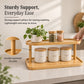 Bamboo Oval 2-Tier Kitchen Counter Organizer Rack
