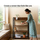 4-Tier Wood & Metal Storage Rack