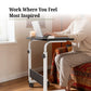 Height-Adjustable Portable Laptop Table with Wheels